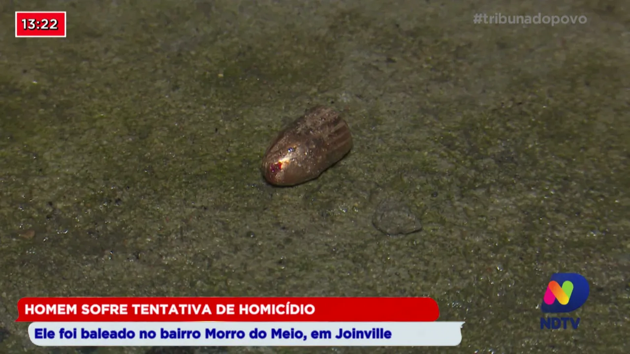 Homem sofre tentativa de homicídio, ele foi baleado no bairro Morro do Meio, em Joinville