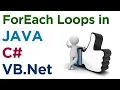 foreach loop in JAVA VB NET and C