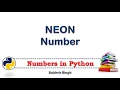 Neon Number in Python