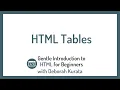 HTML Table Elements Clip 14 Gentle Introduction to HTML for Beginners