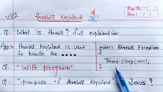 throws keyword in java Learn Coding