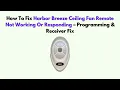 How To Fix Harbor Breeze Ceiling Fan Remote Not Working or Responding - Programming Receiver Fix