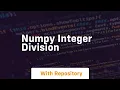 numpy integer division