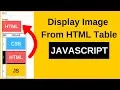 How To Display Selected HTML Table Row IMAGE Into DIV or IMG Using JavaScript with Source code