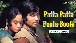 patta patta buta buta lyric video lata mangeshkar mohammed rafi amitabh jaya ek nazar