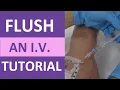 IV Flush How to Flush an IV Line Cannula Catheter Saline Lock Nursing Skill