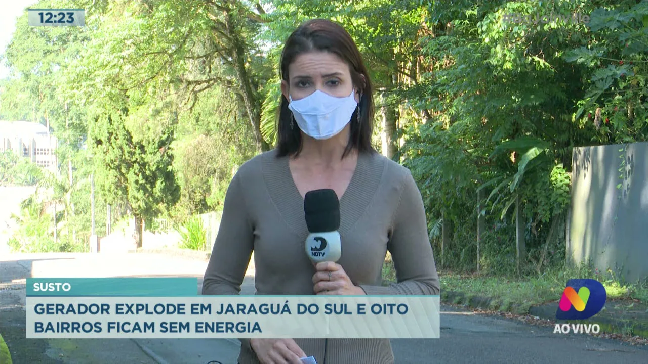 Susto: Gerador explode em Jaraguá do Sul e oito bairros ficam sem energia