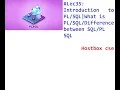Introduction to PL-SQL in DBMS What is Difference between Hostbox cse