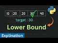 Understanding the Logic Behind Lower Bound Problem in Sorted List Algorithms Python Tutorials