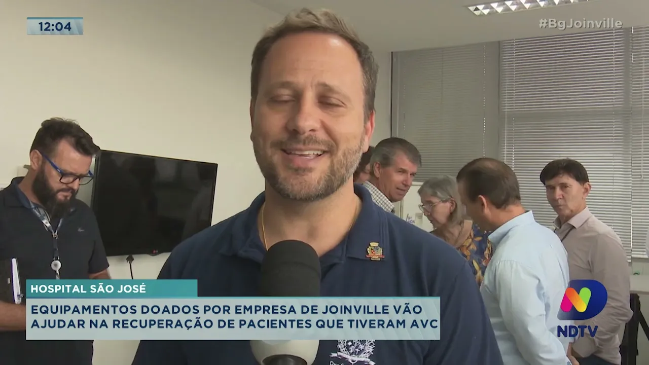 Equipamentos doados por empresa de Joinville vão ajudar na recuperação de pacientes que tiveram AVC