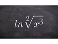 Expanding logarithmic expressions