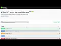 My Personal Blog REST API - Swagger Api Documentation