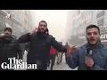 Download Lagu Moment second earthquake hits Turkey caught on live broadcast