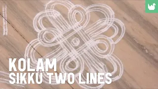 Aprende a hacer el arte tradicional indio del Kolam: Sikku dos líneas - (video 9-13)