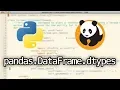 Pandas dtypes Python tutorial pandas Dataframe dtypes