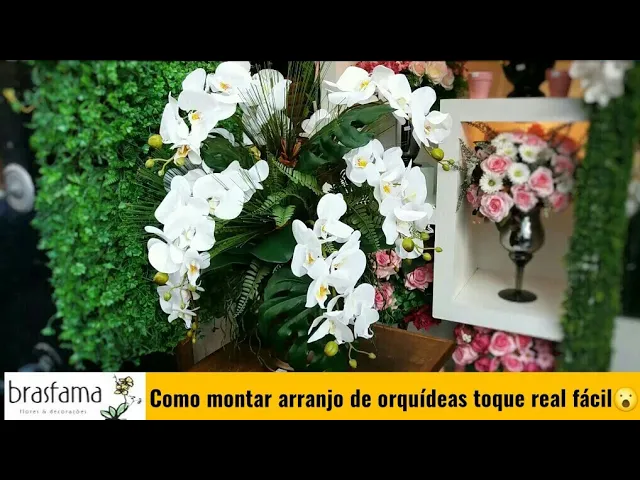 ARRANJO DE ORQUÍDEAS ARTIFICIAIS PARA MESA INSCREVA SE NO CANAL E COMPARTILHE