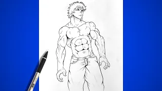 How To Draw Baki Hanma Easy Step By Step Baki Hanma Drawing Tutorial Baki The Grappler
