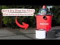 Shop Vac Air Filters Wet vs Dry How to Change Paper Sponge Craftsman Filters Tips