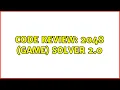 Code Review 2048 game solver 2 0