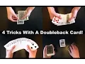 4 EASY AND INSANE Tricks Using A Doubleback Card