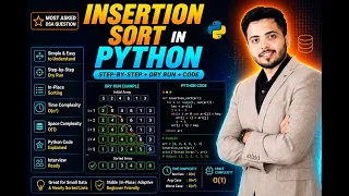 Insertion Sort Explained for Coding Interviews Python DSA