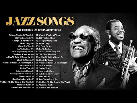 Download MP3 Jazz Songs 50's 60's 70's 🎷Frank Sinatra, Louis Armstrong, Ray Charles, Nat King Cole, Norah Jones