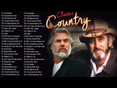 Download MP3 Top 100 Best Old Country Songs Of All Time - Don Williams, Kenny Rogers, Willie Nelson, John Denver