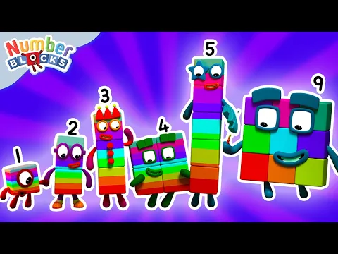 Download MP3 Colourful Math For Kids! | Numberblocks 1 Hour Compilation | 123 - Numbers Cartoon For Kids