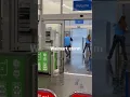 Walmart employees rush to save hail storm and Flood out of the store