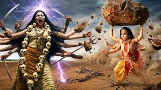 महाकाली के सामने बाल हनुमान का महापराक्रम | सिर पर विशाल पर्वत उठाकर किया असुरों का सामना