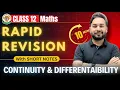 Continuity Differentiability in 10 Mins Rapid Revision Class 12 Maths Board Exams 2025