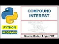 Python Program for Compound Interest Calculate Compound Interest in Python