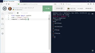 Python 3 - Using True and False