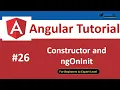 Difference between Constructor and ngOnInit hook Constructor Vs OnInit P26 Angular Tutorial