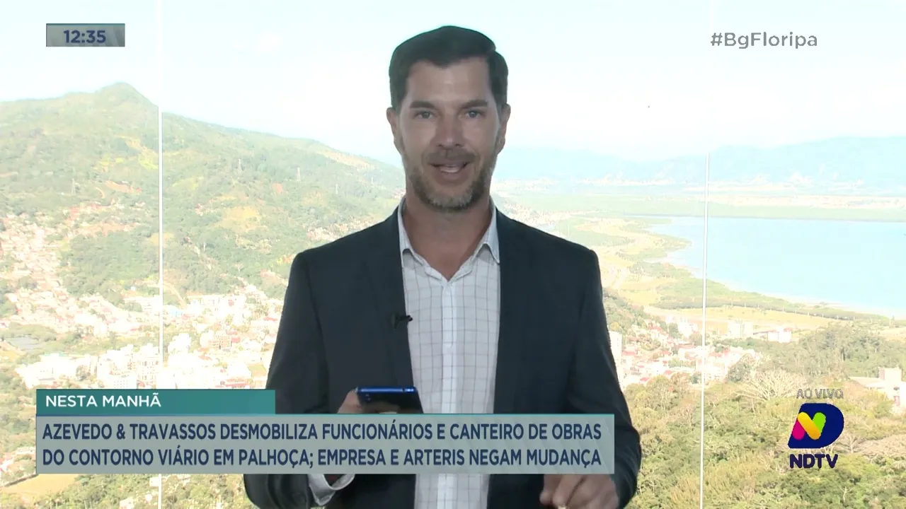 Equipe da NDTV flagra desmobilização da empresa Azevedo e Travassos em trecho do Contorno Viário