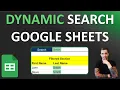 Google Sheets - Dynamic Search Box Creation One or Multiple Columns