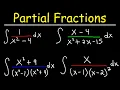 Integration By Partial Fractions