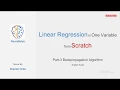 Linear Regression with One Variable from Scratch Part-3 Backpropagation Algorithm English