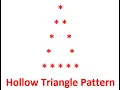 Write a Program to print hollow Triangle Pyramid star pattern
