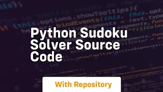 python sudoku solver source code
