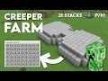 Minecraft Easy CREEPER Farm 26 2 Tutorial - 21 stacks Gunpowder Per Hour