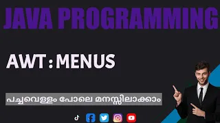 Awt Menu Java Programming Malayalam Tutorial