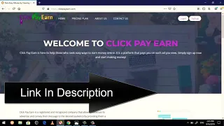 How To Earn from Click Pay Earn And Register online earning website