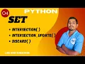 python set discard function intersection function intersection - update function in hindi