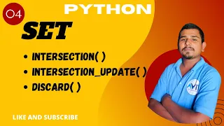python set discard function intersection function intersection - update function in hindi