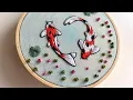 Fish Embroidery Koi Fish Hand Embroidery Embroidery Design