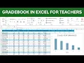 How to Create a Gradebook in Excel Easy Tutorial for Teachers