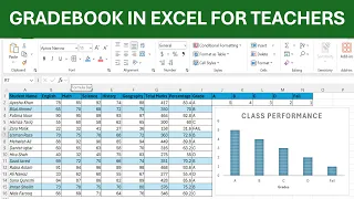 How to Create a Gradebook in Excel Easy Tutorial for Teachers