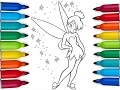 How to Color Disney TINKER BELL Coloring Page For Kids Colouring Markers