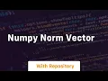 numpy norm vector